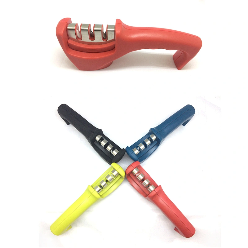 Guangdong Factory China Smart Kitchen 3 Side Sharpening Usage Knife Sharpener Tool