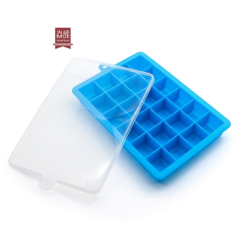 DIY creative 100% food grade BPA free soft 24 grids silicone ice mold for iced wine