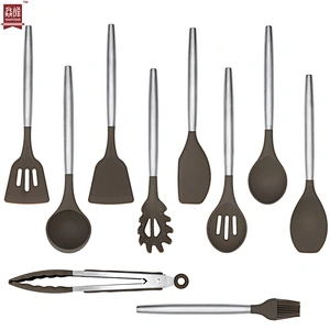 YF Wholesale Kitchen Utensils 11 pcs Silicone Cooking Kitchen Utensils Set OEM&ODM Accepted