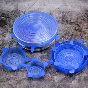 food grade 6 pieces silicone food wrap seal cover with multiple colors
