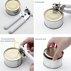 YF Stocked Portable Manual Can Opener with Non-slip Grip Commercial Ergonomic Bottle Can Opener