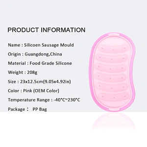 Amazon Hot Selling Home Kitchen Sausage Hot Dogs Silicone Mold DIY Silicone Baking Mold Custom Sausage Mould