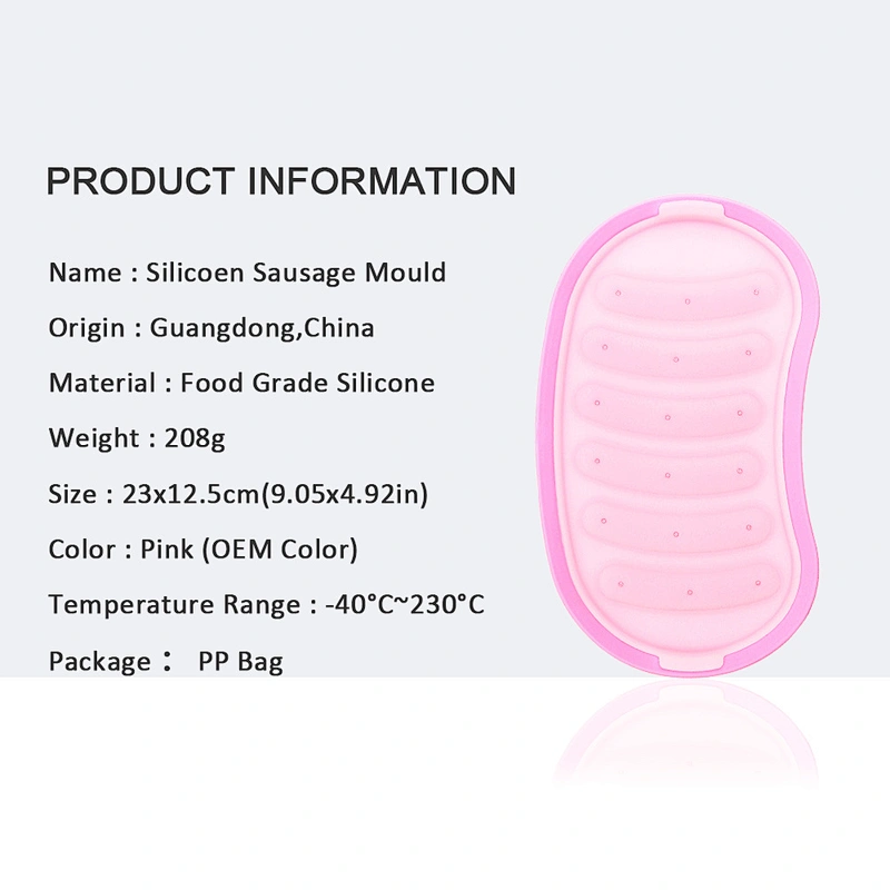 Amazon Hot Selling Home Kitchen Sausage Hot Dogs Silicone Mold DIY Silicone Baking Mold Custom Sausage Mould