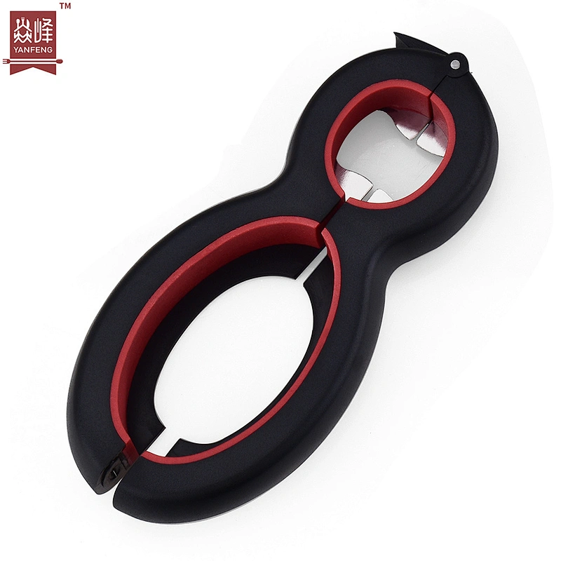 YF Wholesale kitchen accessories logo custom stainless steel 6 in 1 jar twist bottle can opener