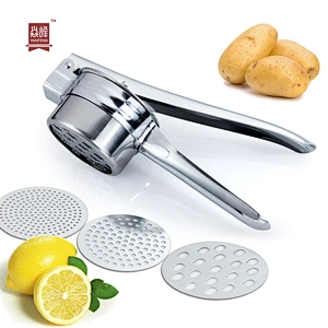 High Quality Fruit and Vegetable Tools Stainless Steel 3 in 1 Potato Ricer Masher