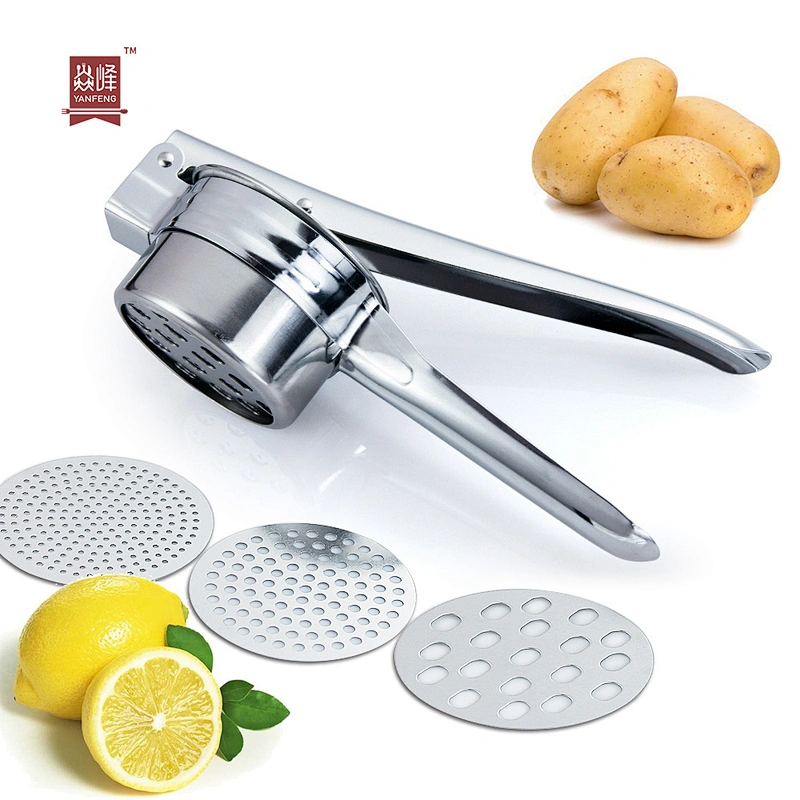 High Quality Fruit and Vegetable Tools Stainless Steel 3 in 1 Potato Ricer Masher