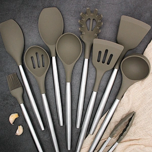 YF Wholesale Kitchen Utensils 11 pcs Silicone Cooking Kitchen Utensils Set OEM&ODM Accepted