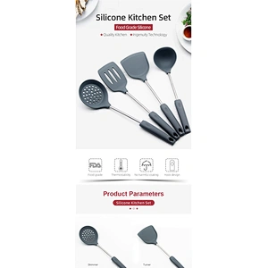 YF Kitchen Accessories Silicone Kitchen Utensils Set Cookware 4pcs Silicone Kitchen Utensils Set