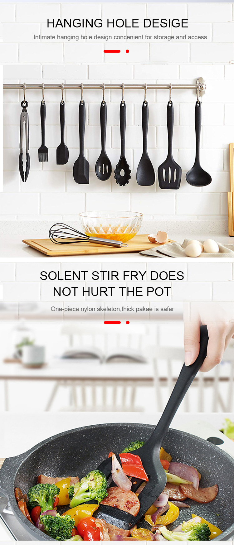 silicone kitchen utensil set