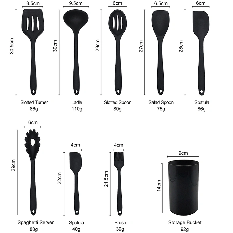 Kitchen Cooking Utensils accesorios de cocina Silicone Spatula silicone kitchen utensil set Cookware kitchen utensils set