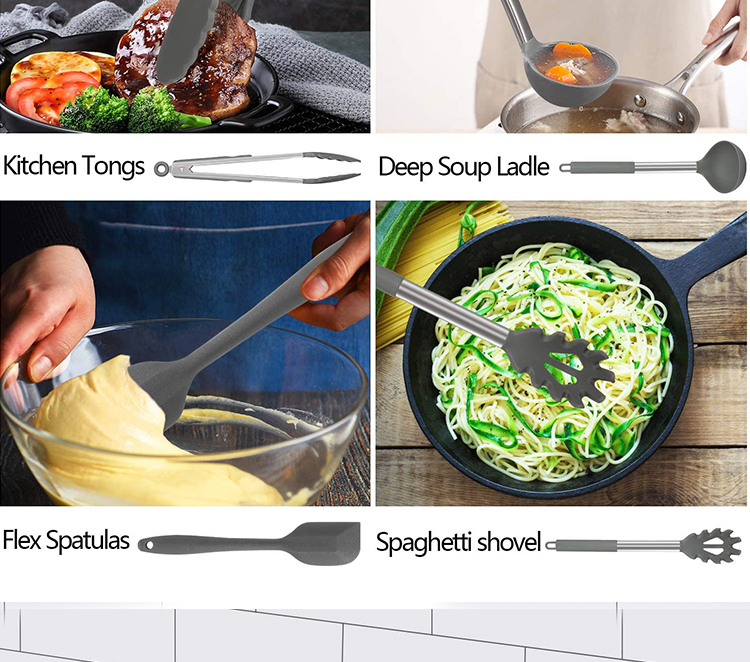 silicone kitchen utensil set