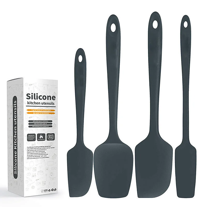 4 pcs Silicone Spatula Set Heat Resistant Nonstick Small and Large Kitchen Spatulas cookware sets Kitchen Utensil Set