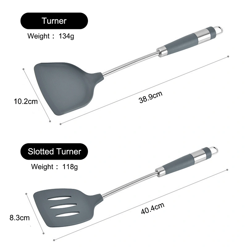 Silicone Kitchen Accessories Cooking utensil Tools cookware sets Cocina kitchen cooking utensils set With stainless steel Handle