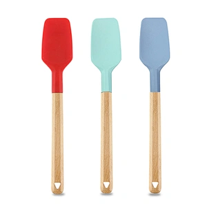 Amazon Hot Selling Kitchen Baking Tools Mixing Shovel Nonstick Heat Resistant Silicone Cooking Spoon Spatula Spoon