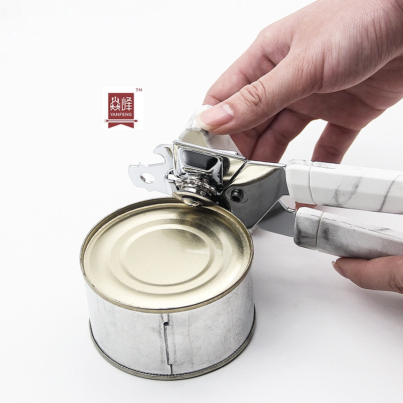 Wholesale Price Stainless Steel Safety Manual Can Opener with Non-slip Handle for Kitchen