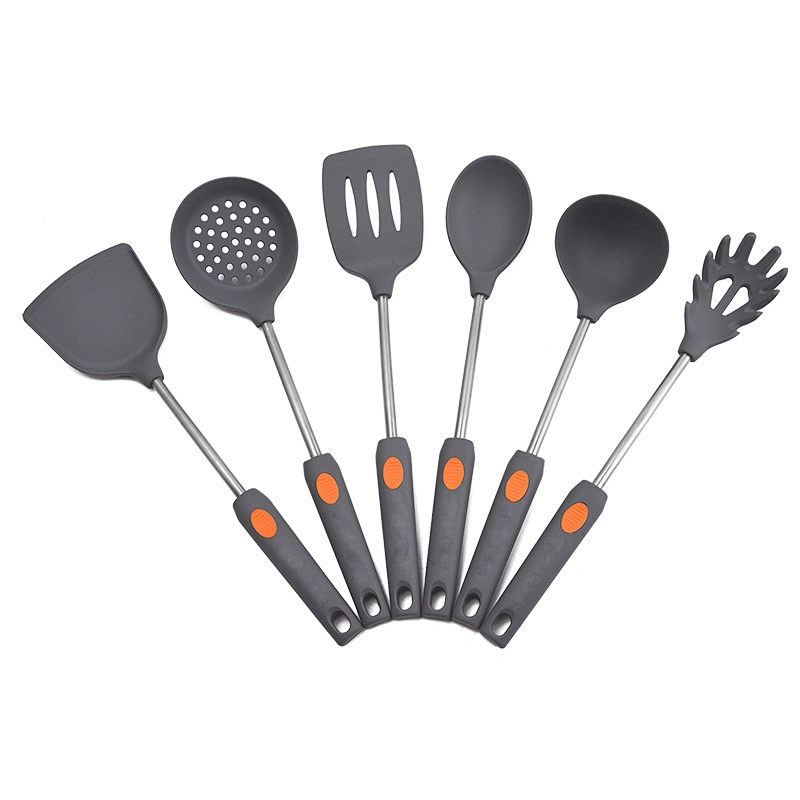 6 pcs stainless steel cookware sets camping kitchenware kitchen accessories gadgets silicone cooking utensils set