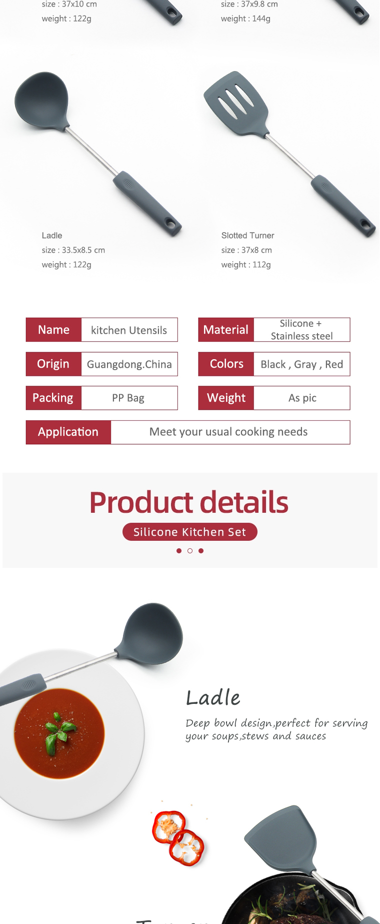kitchen utensils silicone