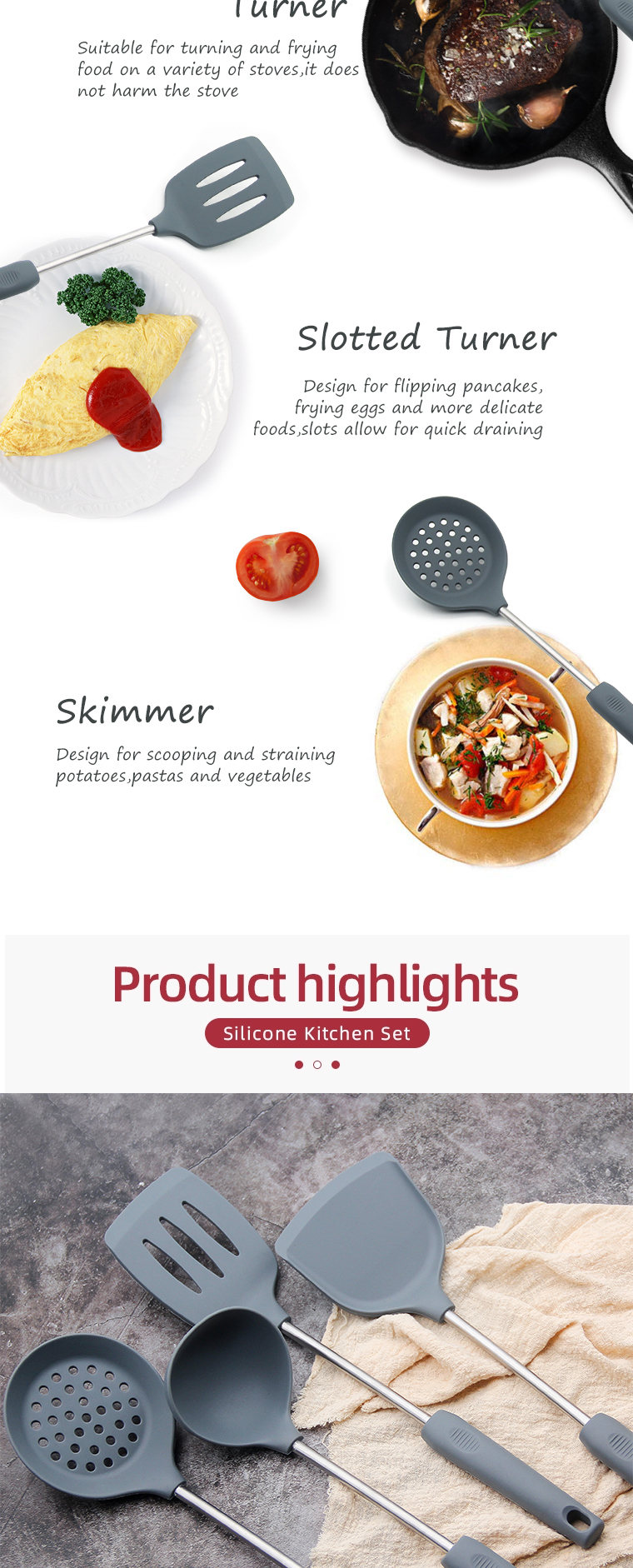 kitchen utensils silicone