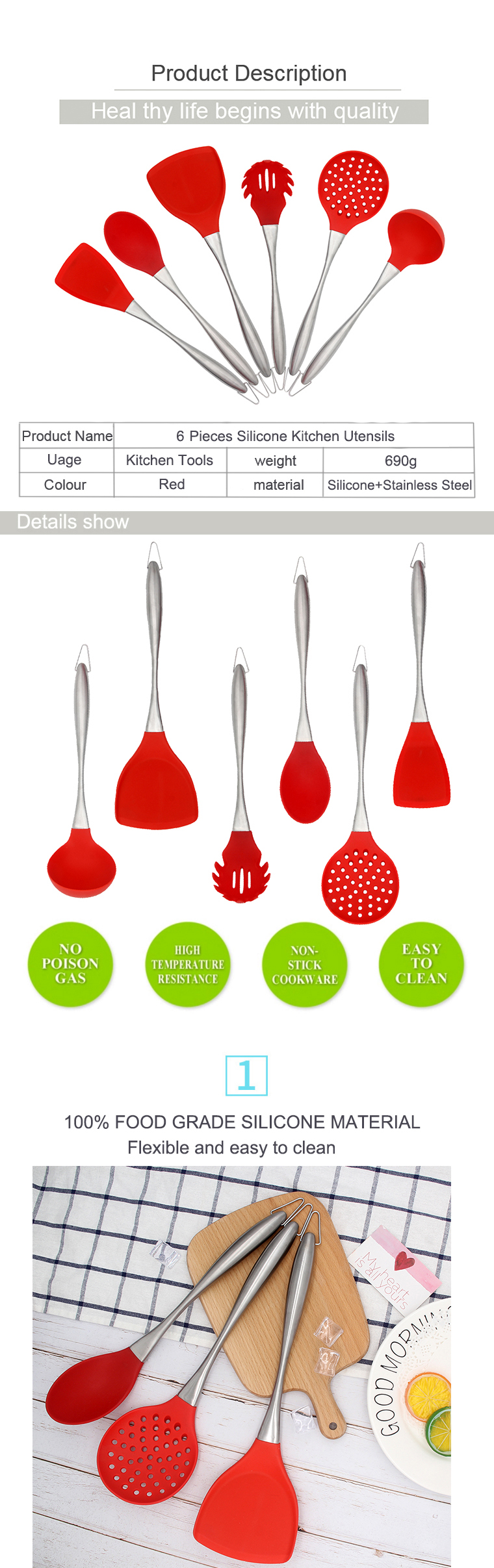 kitchen utensils stainless steel