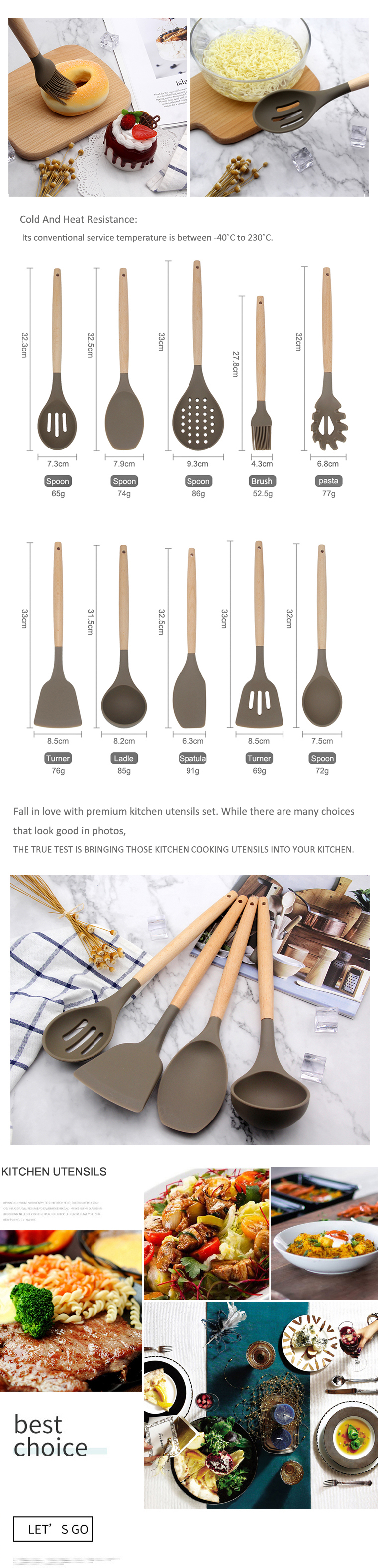 kitchen utensils silicone