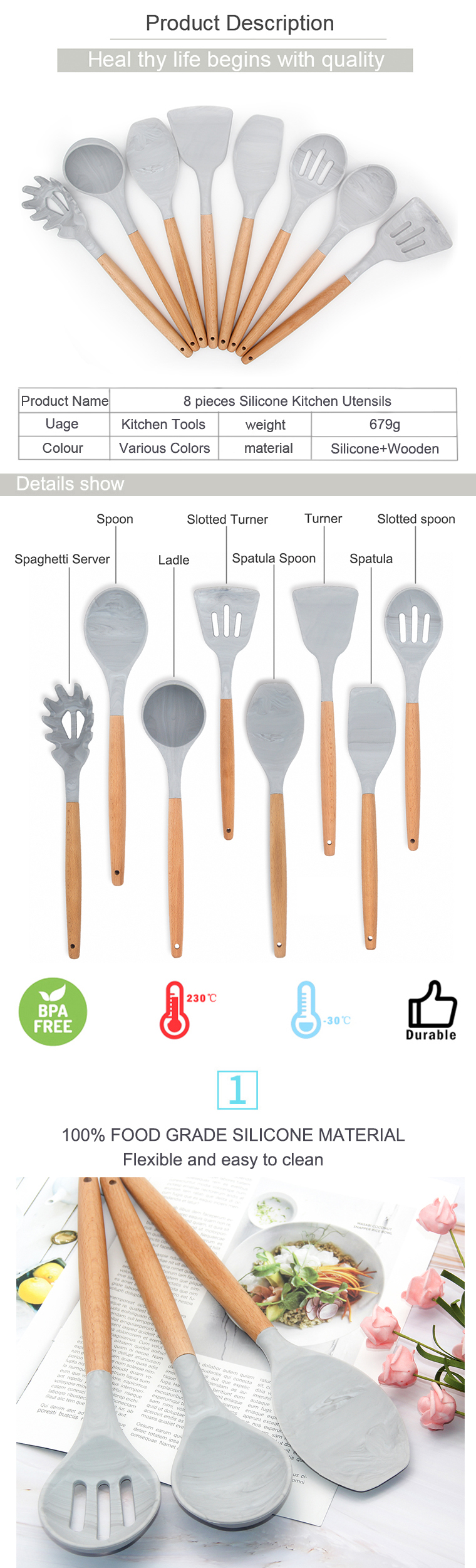 kitchen utensils silicone
