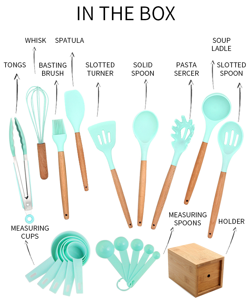 silicone kitchen utensil sets