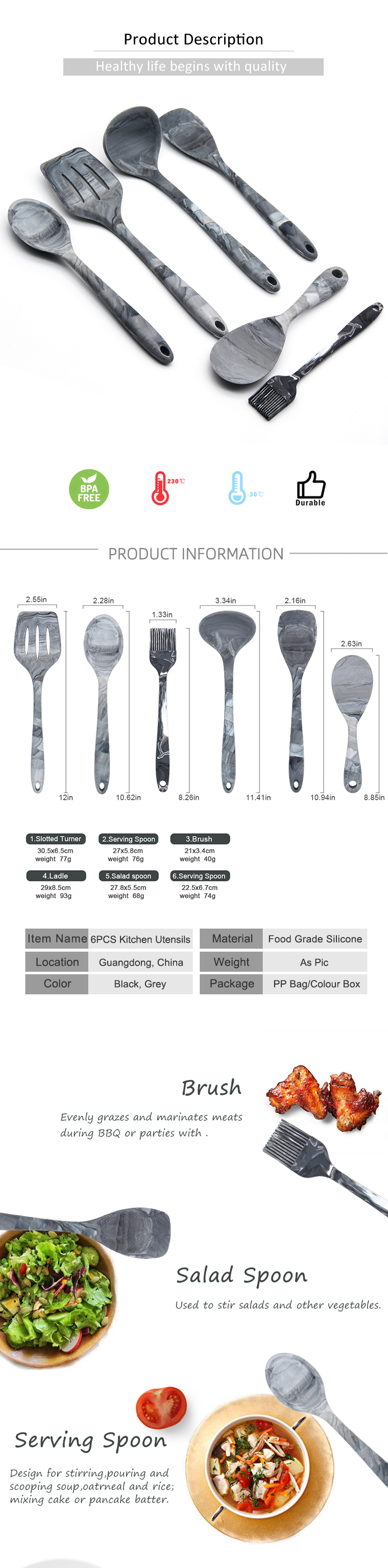 6pcs kitchen set