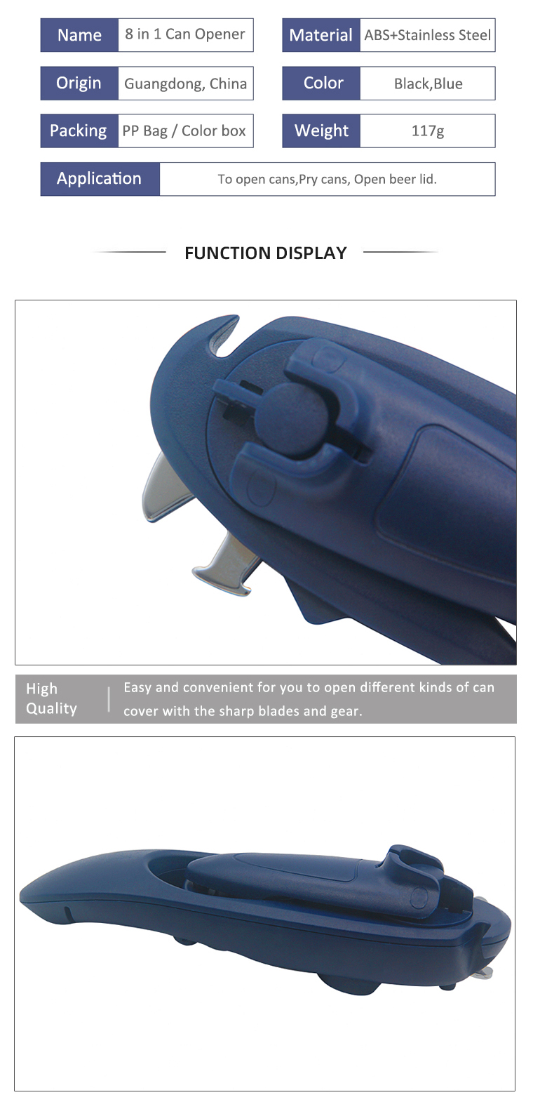 stainless steel can opener