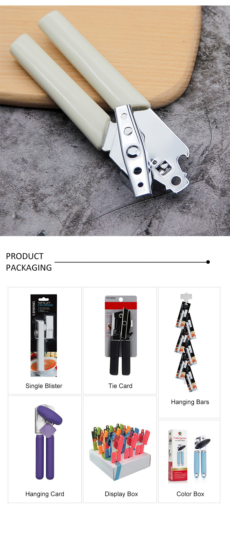 stainless steel manual can opener
