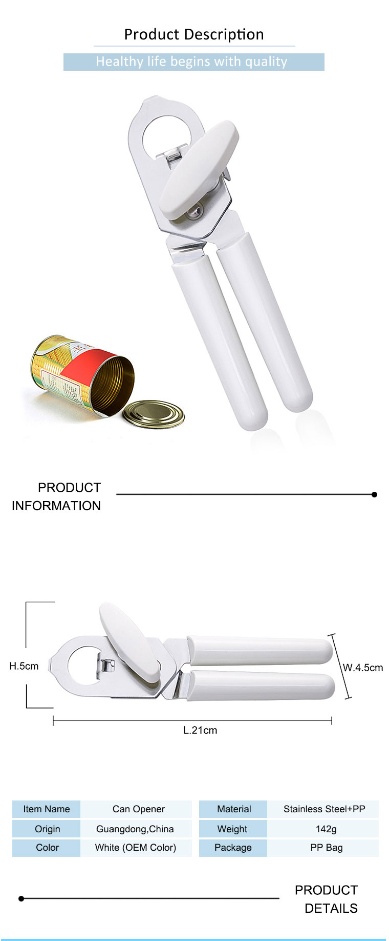 stainless steel can opener