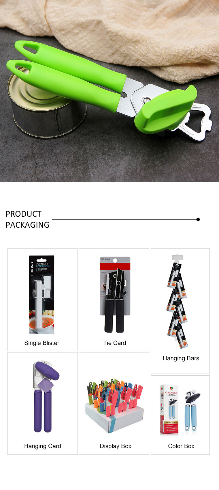 stainless steel manual can opener