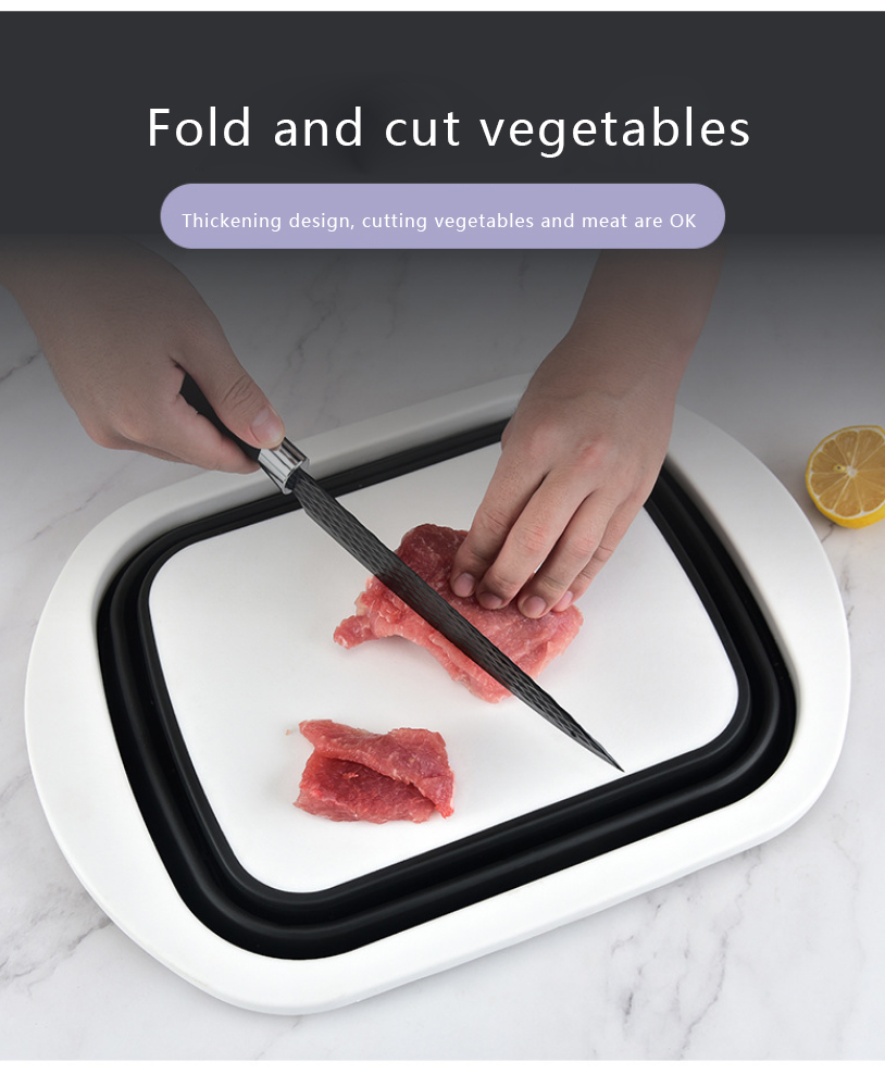 cutting board with tray