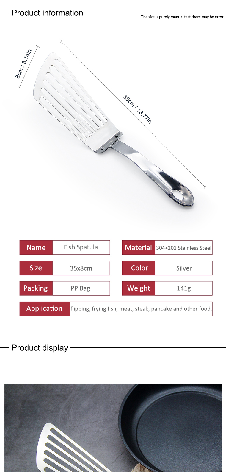 stainless steel slotted spatula