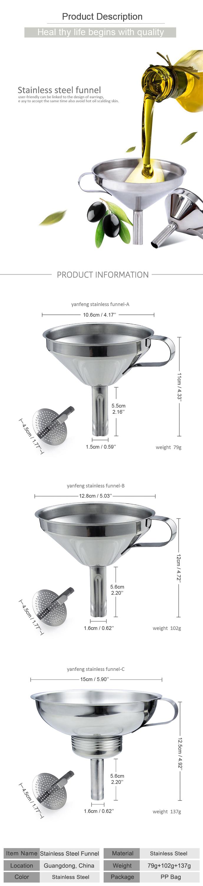 kitchen stainless steel strainer