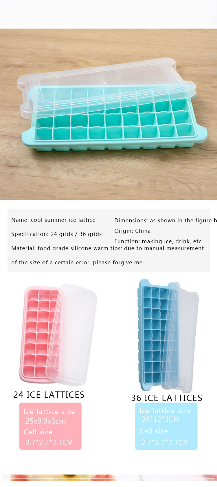 silicone ice cube tray