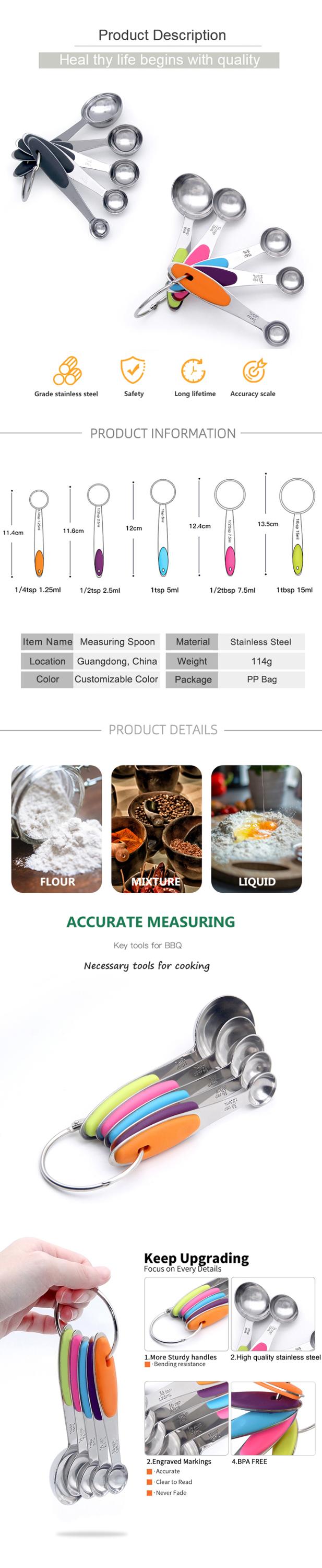 stainless steel measuring spoon