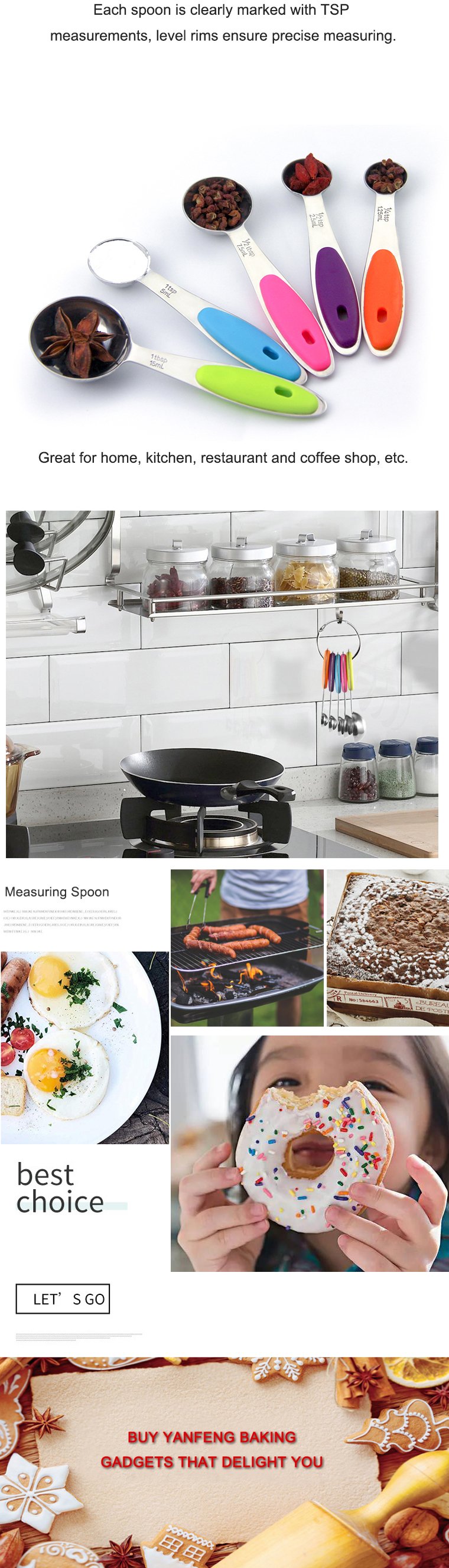 stainless steel measuring spoon
