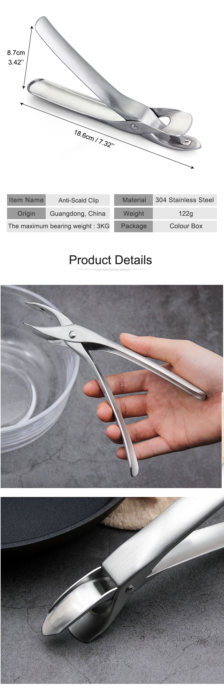 304 stainless steel clip