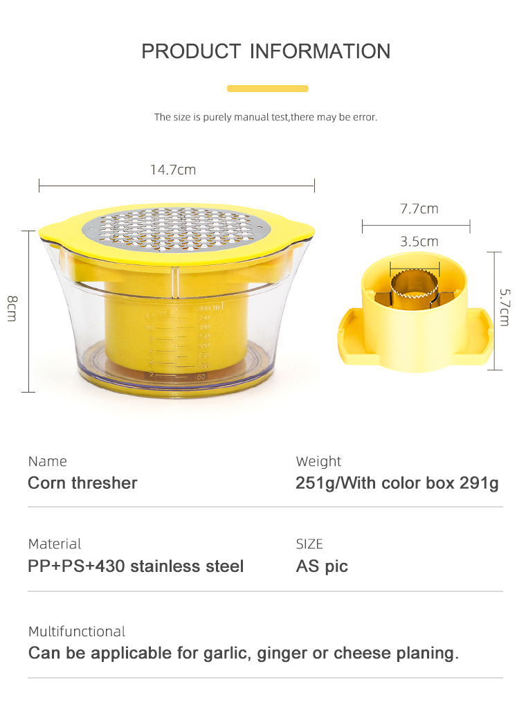 4 in 1 Stainless Steel Corn Peeler Kernel Remover Multifunctional Cob Corn Grain Stripper Kitchen Gadget Kitchen Cutter