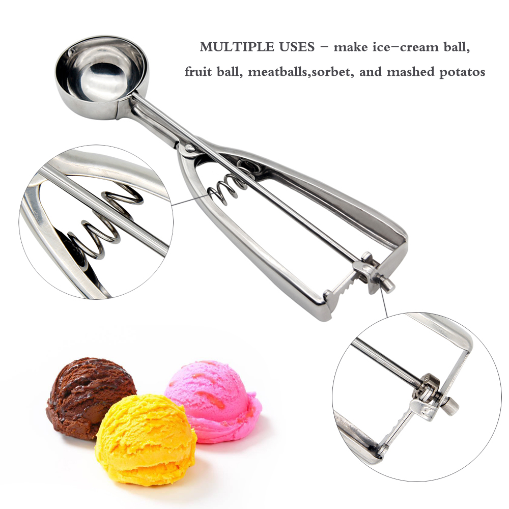 stainless steel ice cream scoop