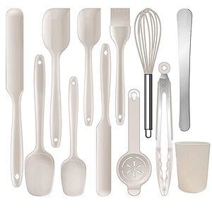 12 Piece Heat Resistant Silicone Spatula Baking Tool Kitchen Spatulas Silicone Spatula Set