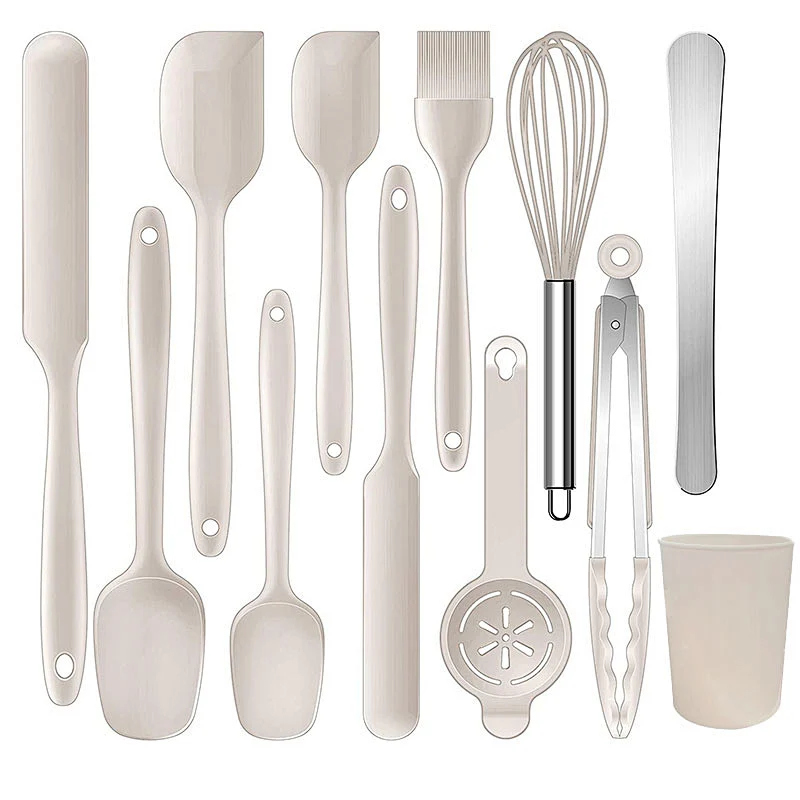 12 Piece Heat Resistant Silicone Spatula Baking Tool Kitchen Spatulas Silicone Spatula Set