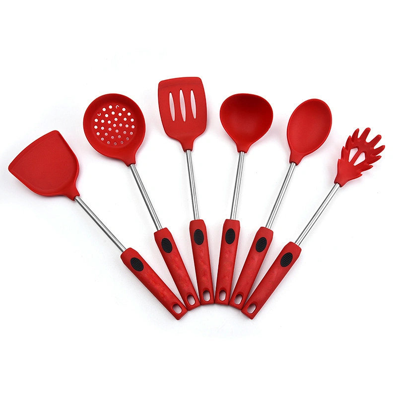 6 pcs stainless steel cookware sets camping kitchenware kitchen accessories gadgets silicone cooking utensils set