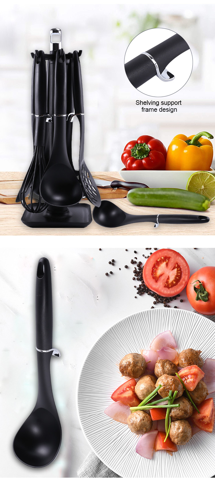 nylon kitchen utensil set