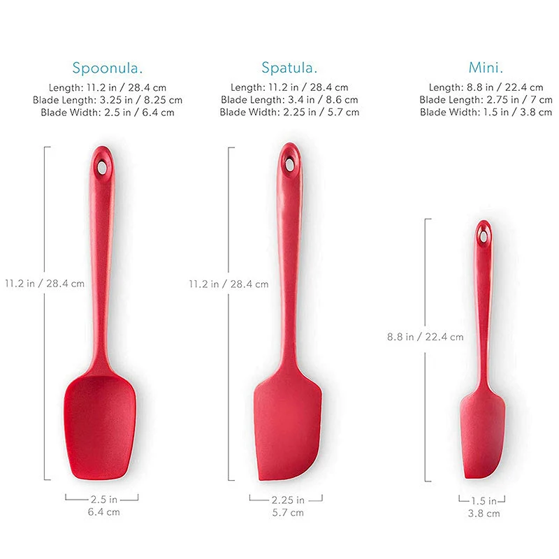 3 Piece Silicone Spatula Set Kitchen Gadget Non Scratch Scraper Spatulas Cookware set Heat Baking Silicone Kitchen Utensil Set