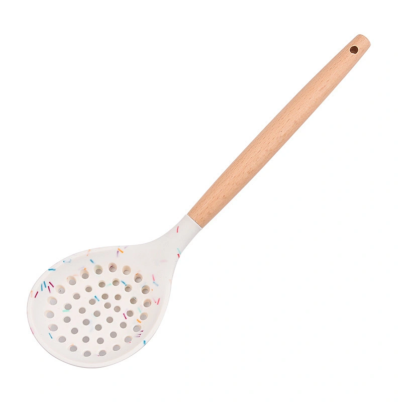 amazon top seller silicone kitchen utensils tool set cookware sets silicone cooking utensils with Wooden Handles