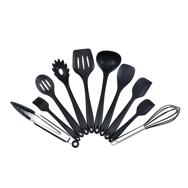 10Pcs Kitchen Utensil set Cookware Set Nonstick Silicone Spatula Spoon Oil Brush Heat Resistant Silicone Cooking Utensils set