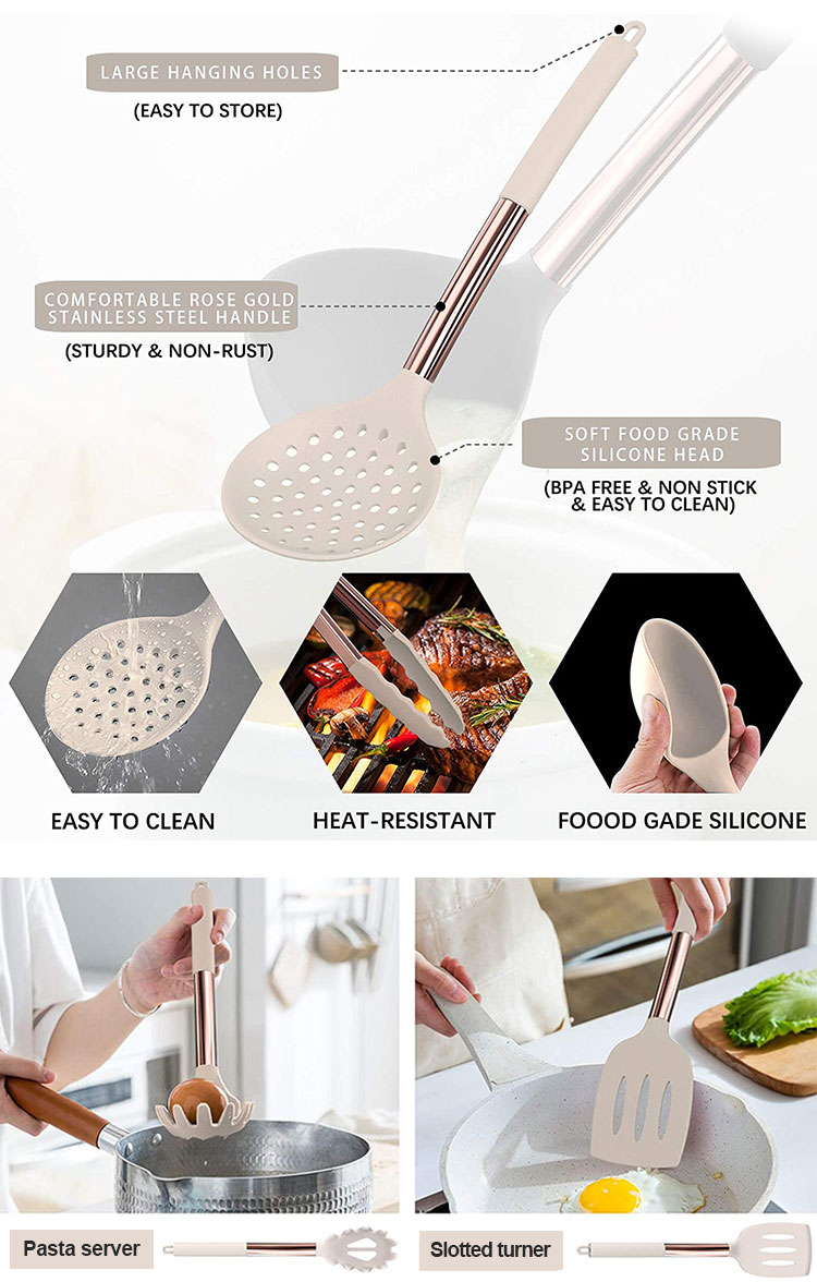silicone kitchen utensil set