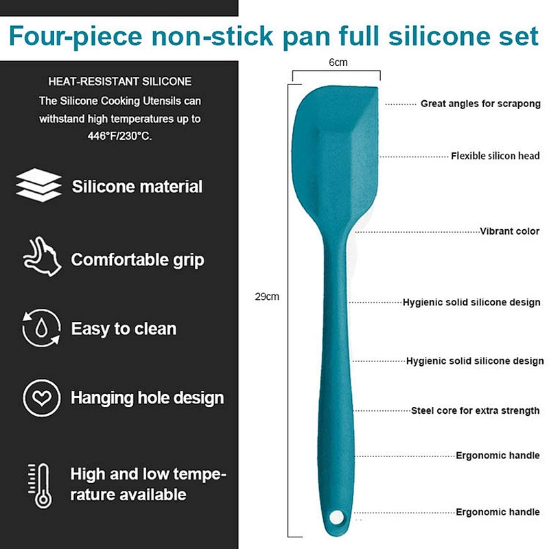 Spatula Silicone Heat Resistant mini Silicone spatula set cookware sets Silicone Baking Spatula Cooking Utensil Set