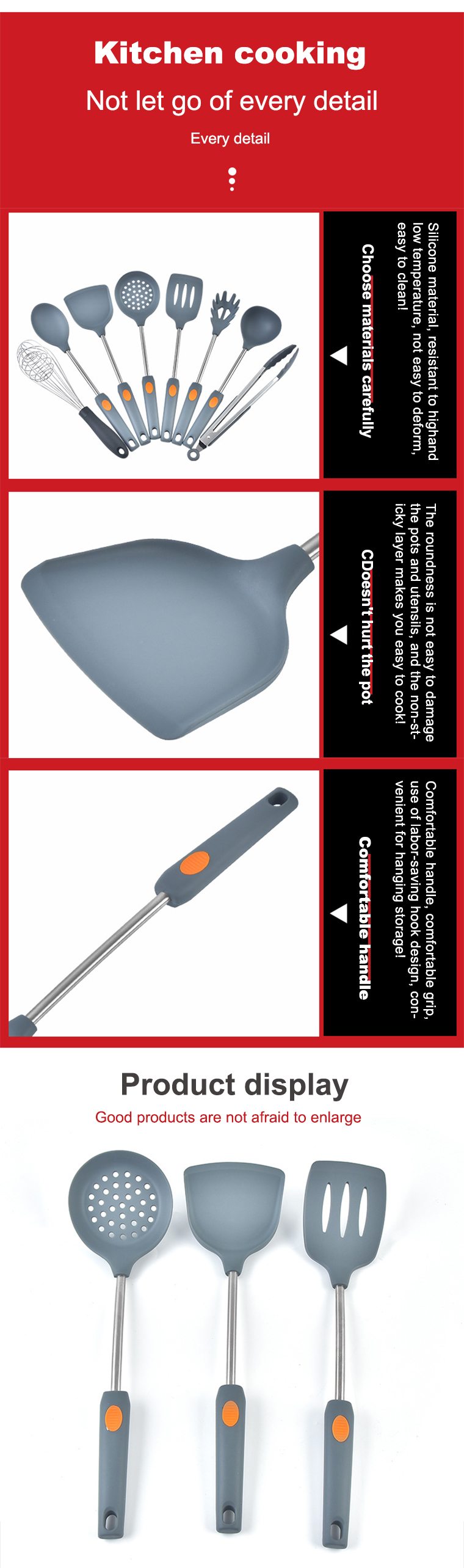 silicone kitchen utensil set
